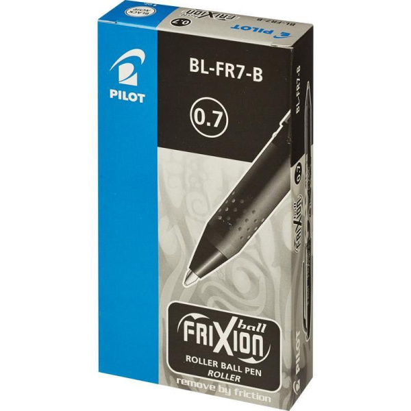 Ручка гелевая со стираемыми чернилами Pilot BL-FR7 Frixion черная (толщина линии 0.35 мм)