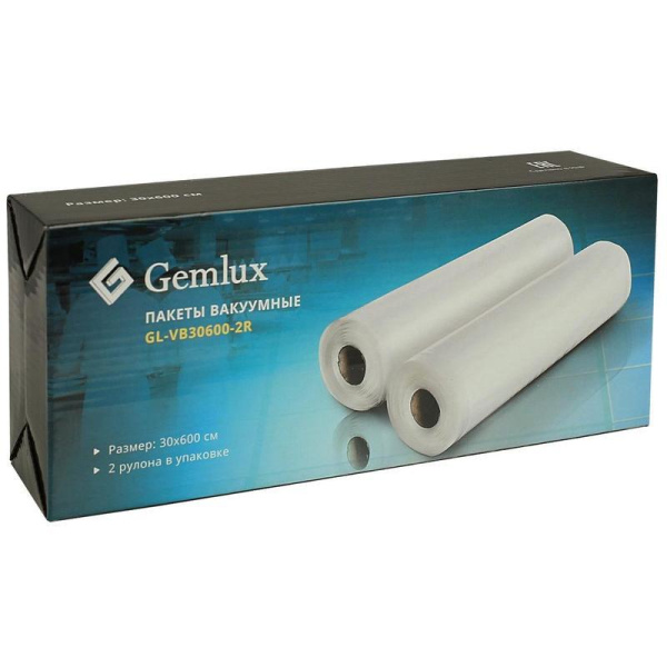 Пакет вакуумный Gemlux GL-VB30600-2R 300x6000 мм (2 штуки в упаковке)