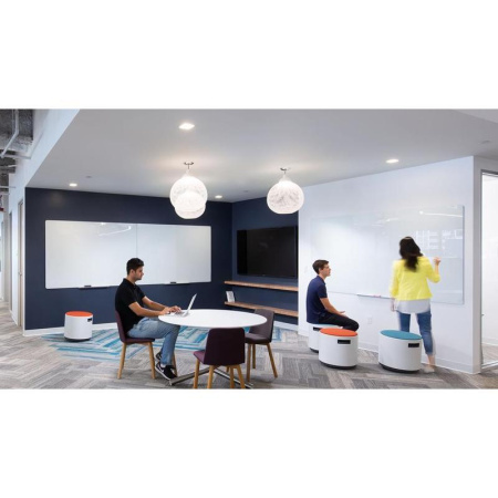 Доска стеклянная 100x200 см магнитно-маркерная белая Attache Premium