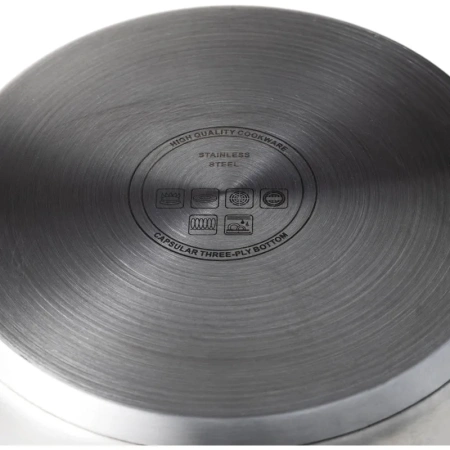 Сотейник 21.5 см нержавеющая сталь с крышкой