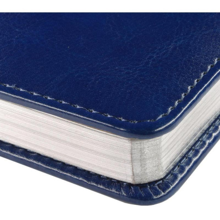 Ежедневник недатированный Attache Sidney Nebraska искусственная кожа A5+  136 листов синий (серебристый обрез, 143х205 мм)