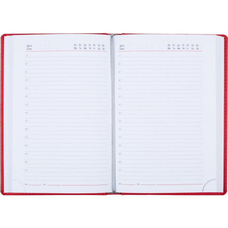 Ежедневник недатированный Attache Сиам искусственная кожа А5 176 листов красный (143x210 мм)