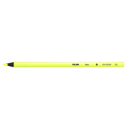 Карандаши цветные флуоресцентные Milan 6 цветов трехгранные