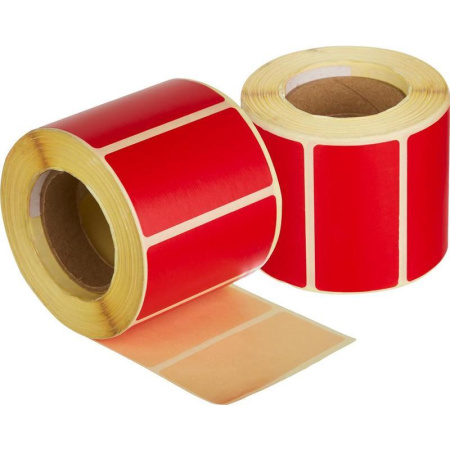 Термоэтикетки 58х30 мм Eco без печати красные (700 этикеток в рулоне) Термоэтикетки 58х30 мм Eco без печати красные (700 этикеток в рулоне)