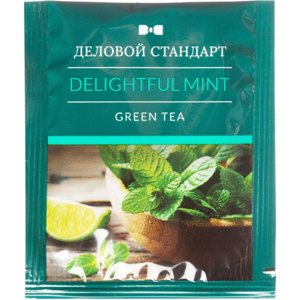 Чай Деловой Стандарт Delightful mint зеленый 100 пакетиков