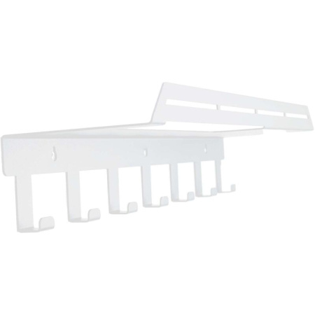 Полка для полотенца с крючками Liria RR2051W (белый)