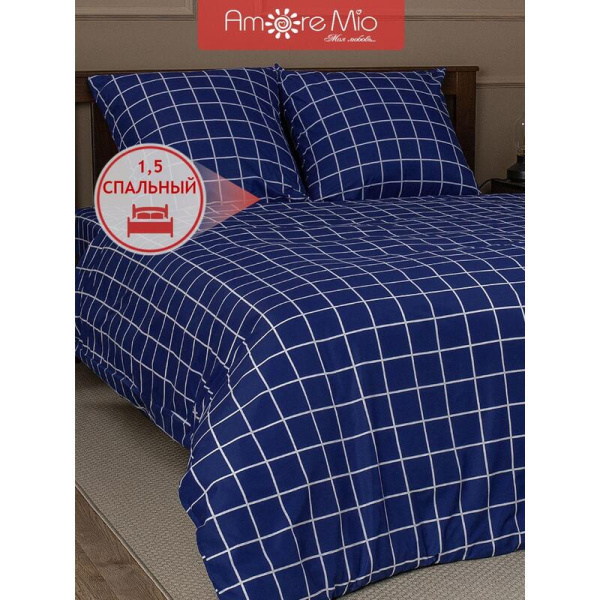 Постельное белье Amore Mio Indigo 92976 (1.5-спальное, микрофибра)