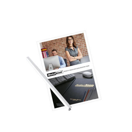 Каналы для переплета металлические Opus 13 мм белые (25 штук в упаковке)