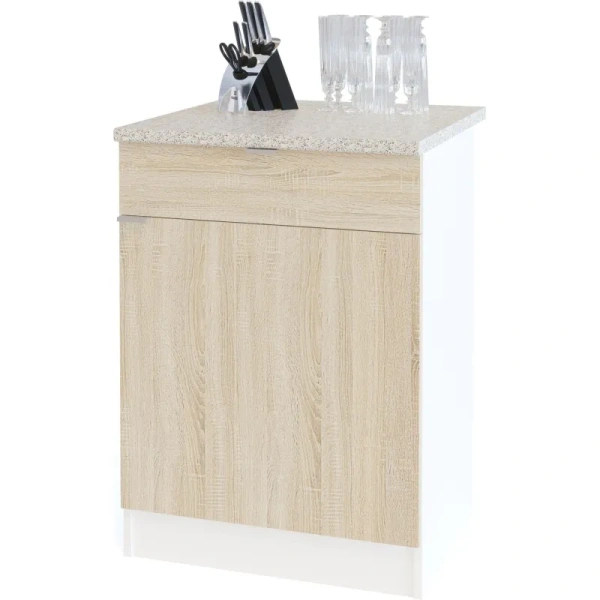 Шкаф напольный Сокол ТК-06.1 (дуб сонома, 600x600x850 мм)