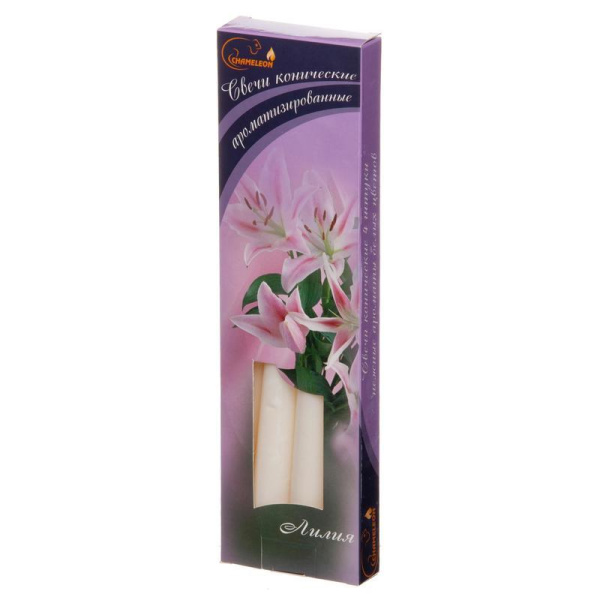 Набор свечей ароматических Лилия (4 штуки, 27х8 см)