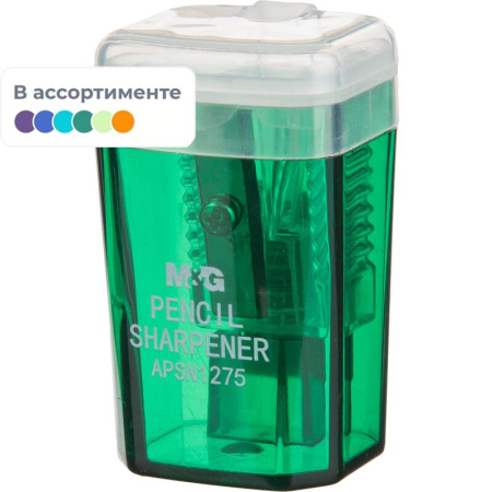 Точилка для карандашей M&G с контейнером пластиковая Точилка для карандашей M&G с контейнером пластиковая