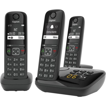 Радиотелефон Dect Gigaset AS690A Trio черный