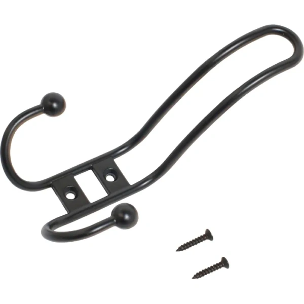 Вешалка настенная Стандарт 208 A BL матовая чёрная (73х50х140 мм, 3  крючка)