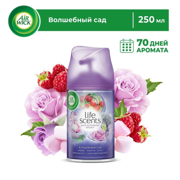 Сменный баллон для автоматического освежителя Air Wick Life Scents:  Волшебный сад