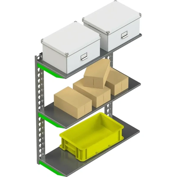 Система хранения Fly (зелёный/серый 3 полки 1000х400х800 мм)