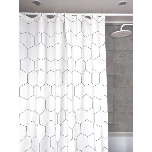 Штора для ванной Fresh Code Гекса 180х180 см пева