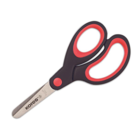 Ножницы детские Kores Softgrip (13 см, с пластиковыми прорезиненными эллиптическими ручками)