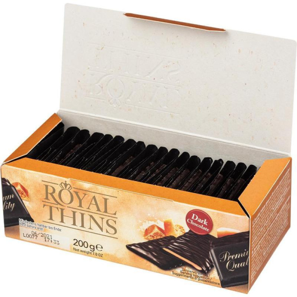 Шоколад порционный Royal Thins со вкусом соленой карамели 200 г
