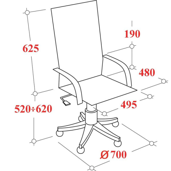 Кресло для руководителя Chairman 668 серое (искусственная кожа, пластик)