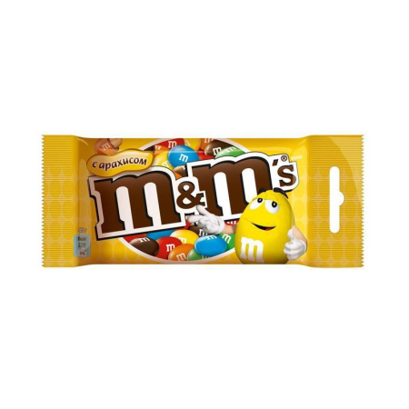 Конфеты Драже M&M`s с арахисом 45г Конфеты Драже M&M`s с арахисом 45г