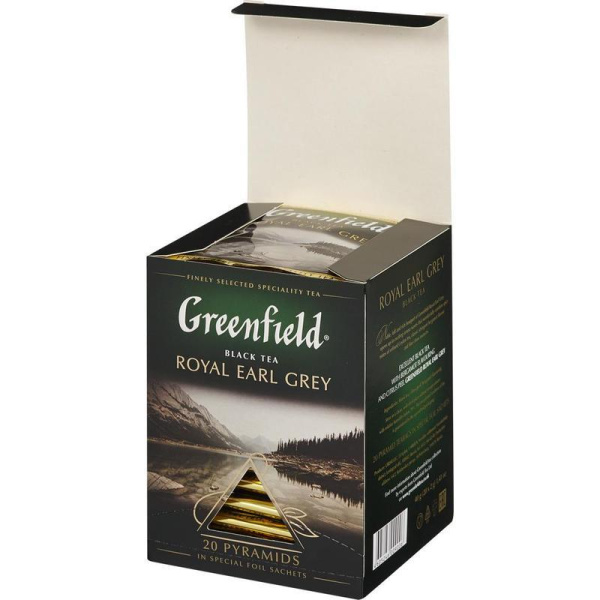 Чай Greenfield Royal Earl Grey черный с бергамотом 20 пакетиков