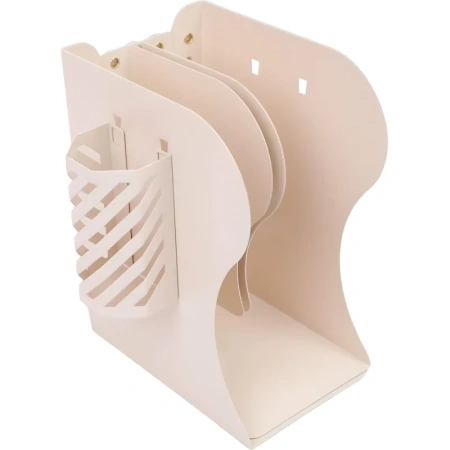 Подставка для книг Комус Класс металлическая бежевая