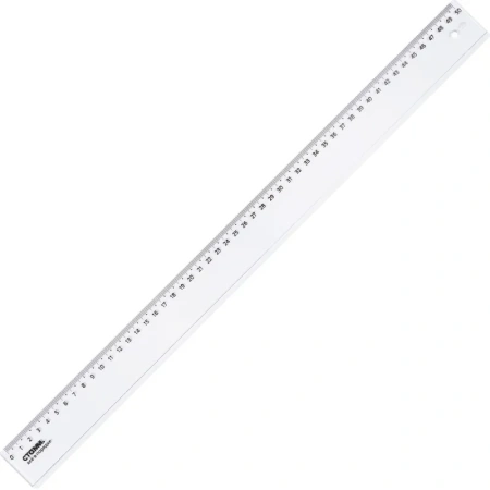 Линейка Стамм 50 см пластиковая прозрачная