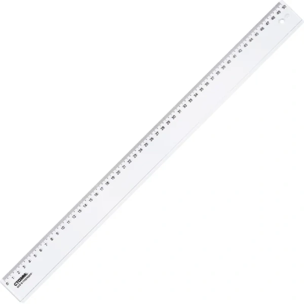 Линейка Стамм 50 см пластиковая прозрачная