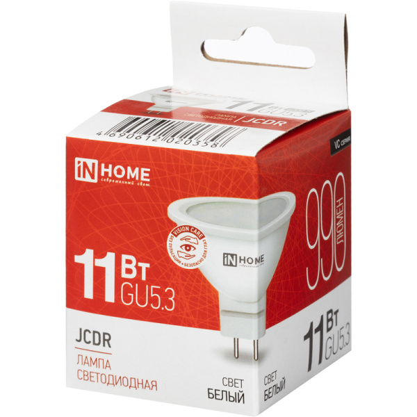 Лампа светодиодная In Home LED-JCDR-VC 11Вт GU5.3 4000К 990Лм матовая