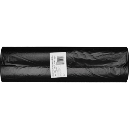 Мешки для мусора на 240 литров черные (50 мкм, в рулоне 50 штук, 90х140 см)