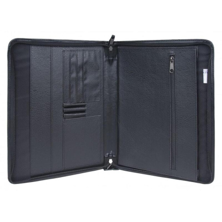 Папка деловая Alliance из искусственной кожи черного цвета