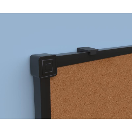 Доска пробковая 60х90 см Attache BlackFrame алюминиевая рама