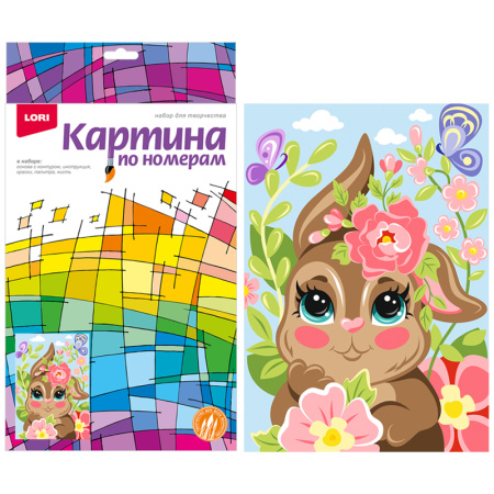 Картина по номерам Весенний зайчик для малышей Картина по номерам Весенний зайчик для малышей