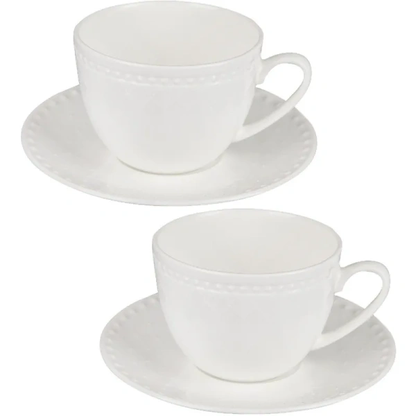 Чайная пара Nouvelle Home Vivien фарфоровая 260 мл (2 штуки в упаковке)