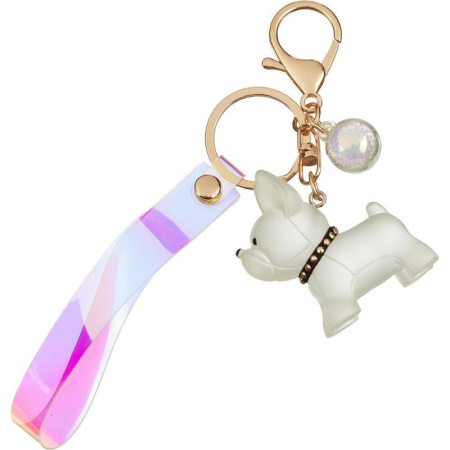 Брелок Собачка прозрачный 4.7x4.5 см