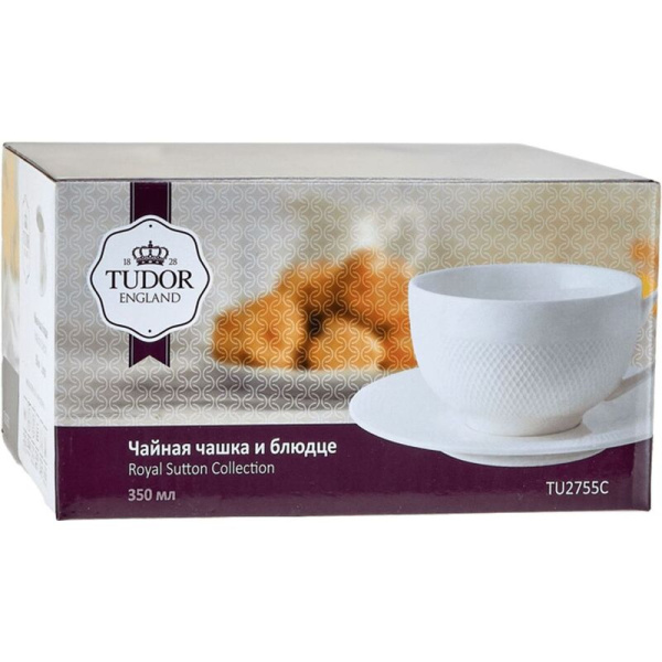 Чайная пара Tudor England Royal Sutton фарфоровая 350 мл (TU2755C)