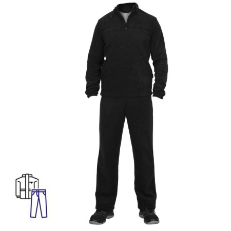 Костюм флисовый черный (размер 60-62, рост 170-176)