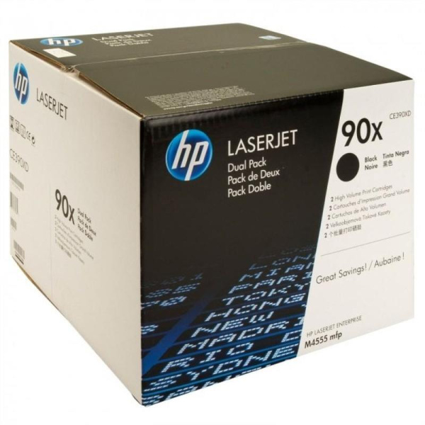 Картридж лазерный HP 90X CE390XD черный оригинальный повышенной емкости (двойная упаковка)