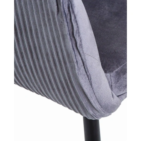 Кресло обеденное Dobrin Mary серый (велюр, металл)