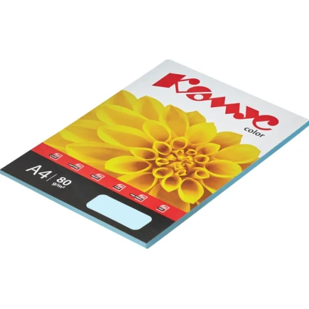 Бумага цветная для печати Комус Color голубая пастель (А4, 80 г/кв.м, 50 листов)