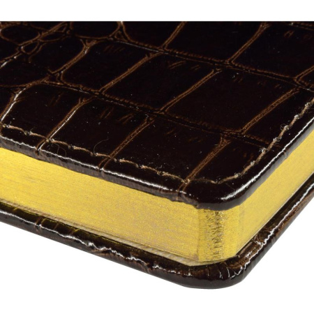 Ежедневник недатированный Attache Caiman искусственная кожа А6 136  листов коричневый (золотистый обрез, 110х155 мм)