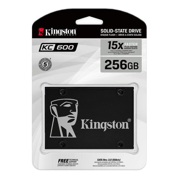 SSD накопитель Kingston KC600 256 Гб (SKC600/256G)