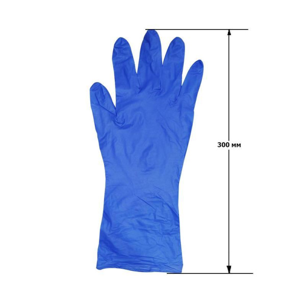 Перчатки одноразовые SFM нитриловые неопудренные фиолетовые удлиненные  (размер XL,  100 штук/50 пар в упаковке)