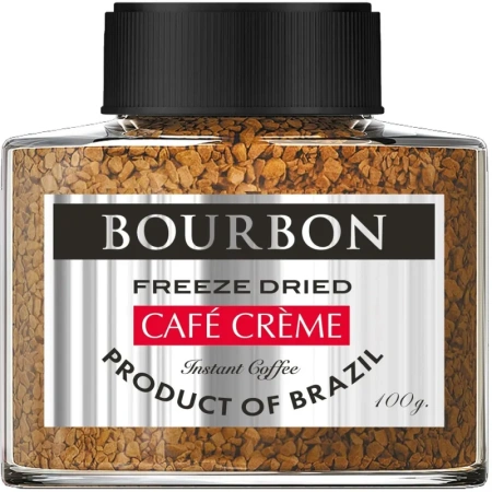 Кофе растворимый сублимированный Bourbon Cafe Creme 100 г (стеклянная банка)