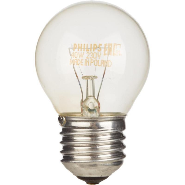 Лампа накаливания Philips 40 Вт E27 шаровидная прозрачная 2700 К теплый белый свет