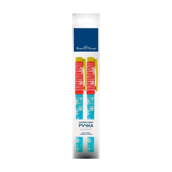 Набор шариковых ручек Bruno Visconti FreshWrite Ромашки синяя (толщина  линии 0.5 мм, 2 штуки в упаковке) (артикул производителя 20-0214/02-2)