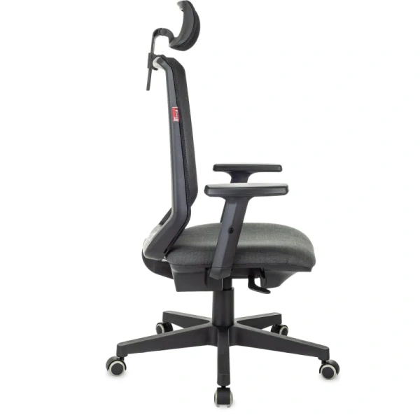Кресло для руководителя Easy Chair 663 TC-H чёрное (сетка/ткань,  пластик)