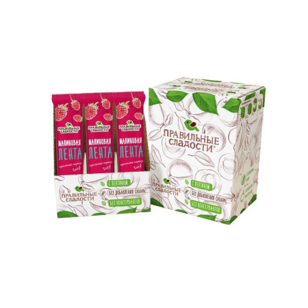 Пастилки Правильные сладости Малиновая лента (30 штук по 15 г) Пастилки Правильные сладости Малиновая лента (30 штук по 15 г)
