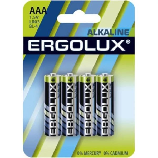 Батарейки Ergolux ААА LR03 (4 штуки в упаковке)