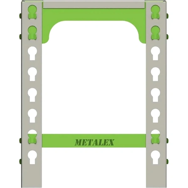 Скамья для раздевалок зелёный/серый (сталь окрашенная, 800х450х350 мм)